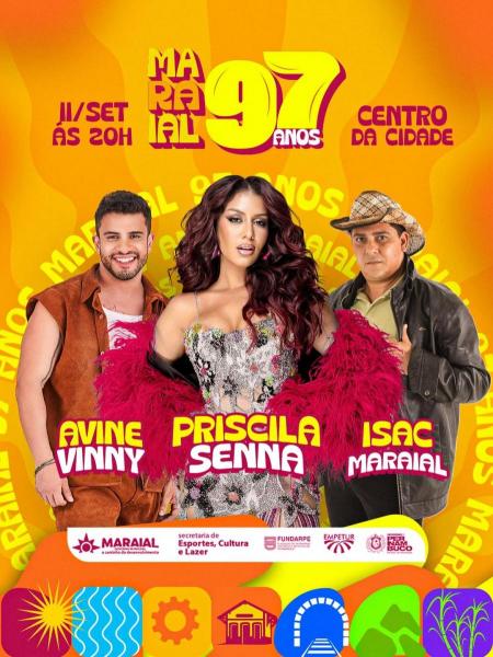 Priscila Senna, Avine Vinny e Isac Maraial