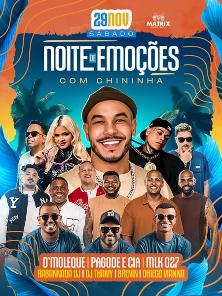 DMoleque, Pagode & Cia, MLK 027, Rabanada DJ e Dhiego Vianna - Noite Emoções com Chininha