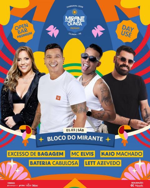 Excesso de Bagagem, Mc Elvis, Kaio Machado, Bateria Cabulosa e Lett Azevedo - Bloco do Mirante