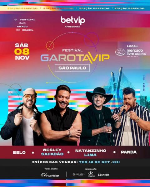 Wesley Safadão, Belo, Nataniznho Lima e Panda - Garota VIP São Paulo
