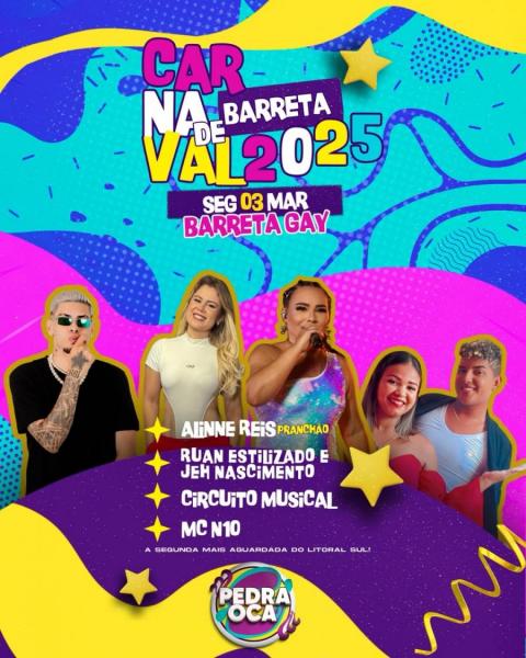 Alinne Reis, Circuito Musical e N10 - Barreta Gay - Carnaval de Barreta 2025
