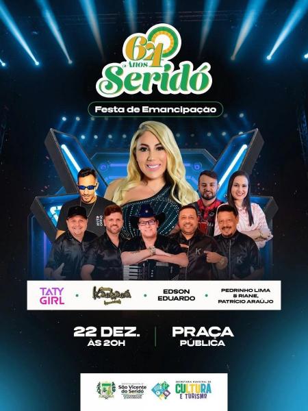 Taty Girl, Edson Eduardo, Banda Karkará, Pedrinho Lima & Riane e Patrício Araújo