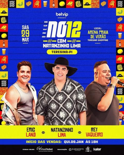Natanzinho Lima, Eric Land e Rey Vaqueiro - Brega no 12