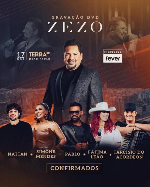 Zezo, Simone Mendes,, Tarcísio do Acordeon, Nattan, Fátima Leão e Pablo - Gravação do DVD Zezo