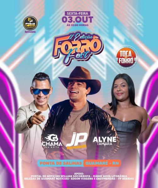 JP Forrozado, Chama na Bota e Alyne Tamara - 2º Forró Fest