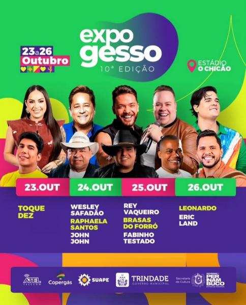 Wesley Safadão, Raphaela Santos e John John - 10º Expo Gesso 2025