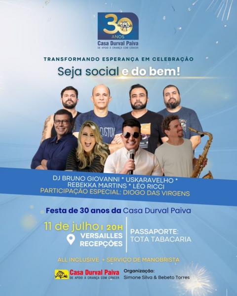 Uskaravelho, Rebekka Martins, Léo Ricci, Diogo das Virgens e Dj Bruno Giovanni - 30 anos Casa Durval Paiva