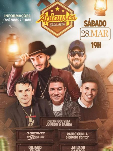 Dedin Gouveia Junior, O Gigante, Paulo Cunha, Giliard Show e Jailson Santos
