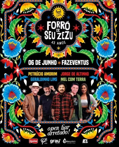 Petrúcio Amorim, Jorge de Altinho, Geraldinho Lins e Mel com Terra - Forró de Seu Zezu 2026