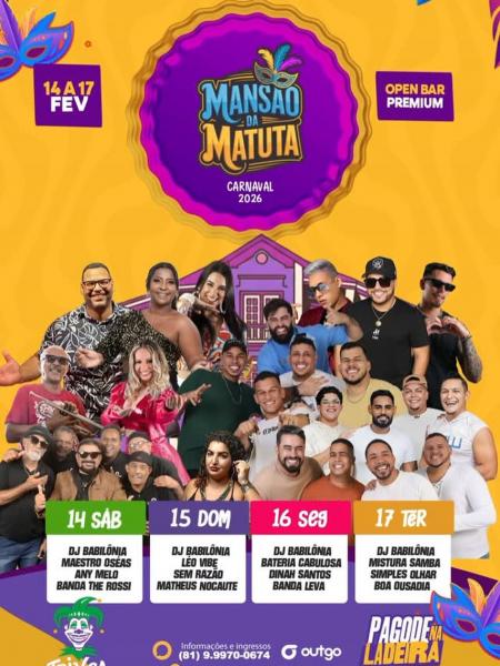 Dj Babilônia, Bateria Cabulosa, Dinah Santos e Banda Leva - Mansão da Matuta 2026