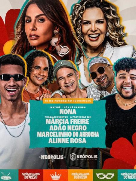 Nona, Márcia Freire, Adão Negro, Marcelinho do Arrocha e Alinne Rosa