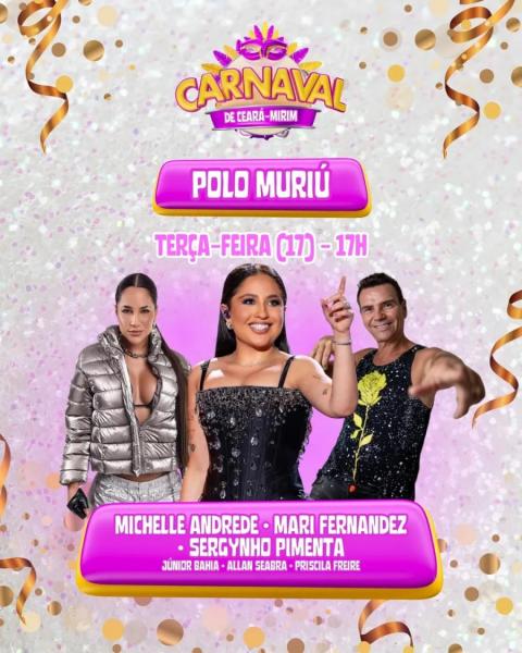 Michelle Andrade, Mari Fernandez e Sergynho Pimenta