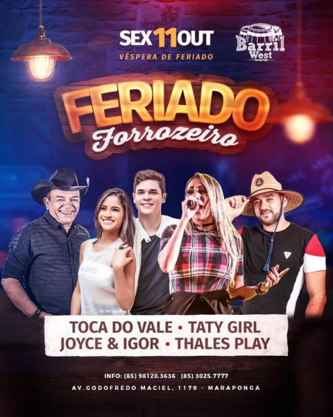 Toca do Vale, Taty Girl, Joyce & Igor e Thales Play - Feriado Forrozeiro