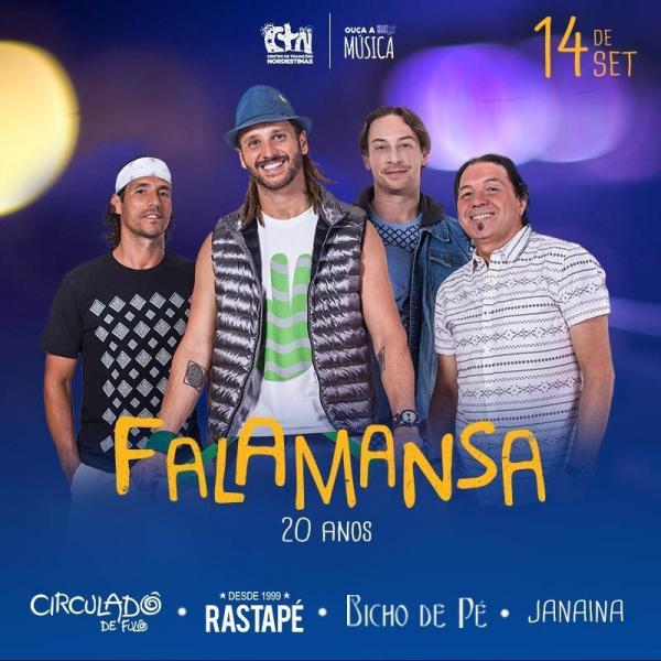 Falamansa, Circuladô de Fulô, Rastapé, Bicho de Pé e Janayna Pereira