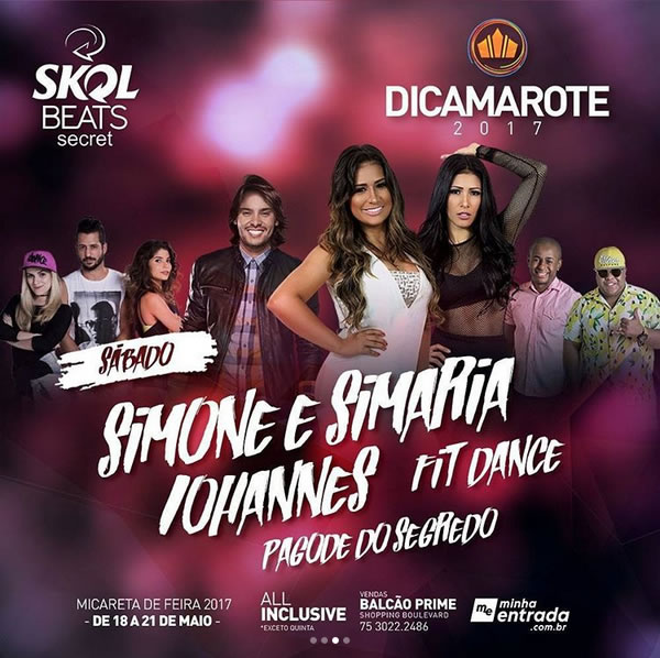 Simone e Simaria, Iohannes, Fit Dance e Pagode do Segredo