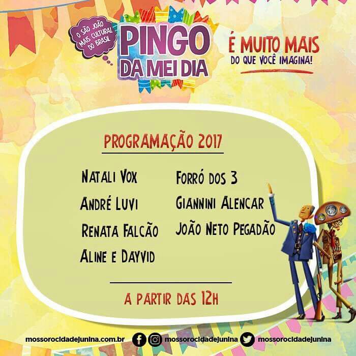 Forró dos 3, Giannini Alencar, João Neto Pegadão, Natali Vox, André Luvi, Renata Falcão e Aline & Dayvid - Pingo da Mei Dia