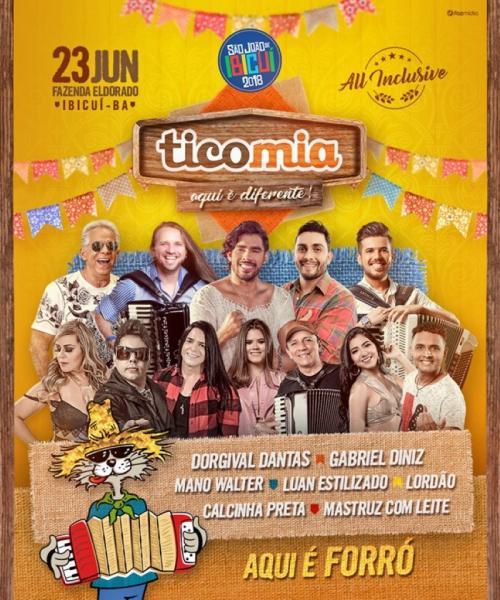 Dorgival Dantas, Gabriel Diniz, Lordão, Calcinha Preta, Mano Walter, Luan Estilizado e Mastruz com Leite - Ticomia