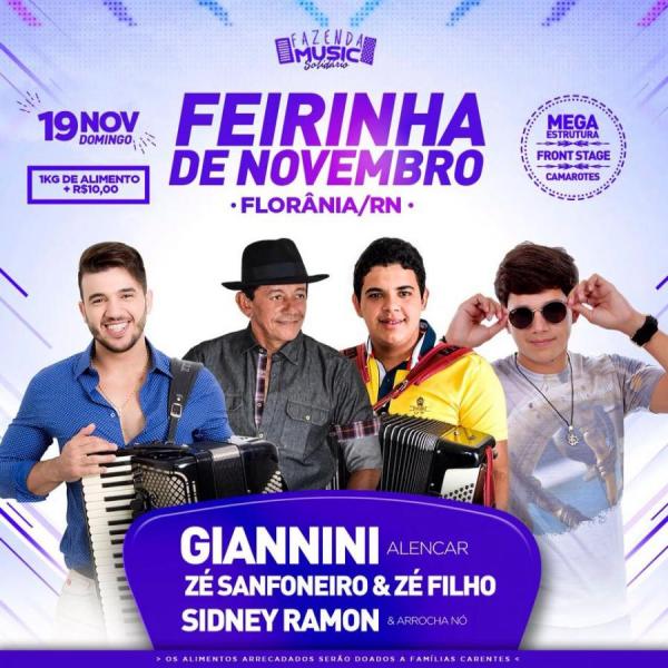 Giannini Alencar, Zé Sanfoneiro & Zé Filho e Sidney Ramon - Feirinha de Novembro