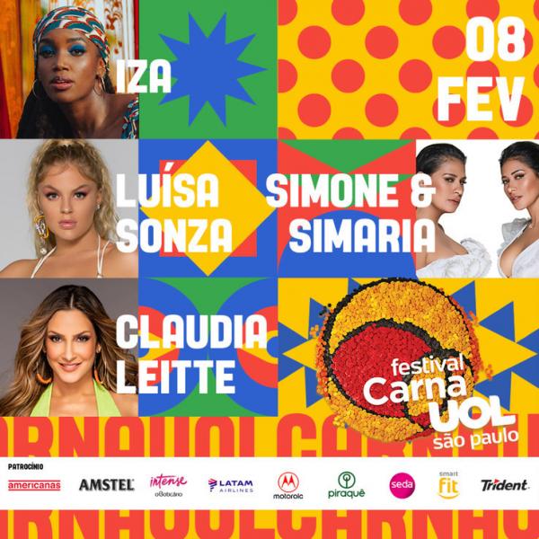 Iza, Luísa Sonza, Simone & Simara e Claudia Leitte - CarnaUOL