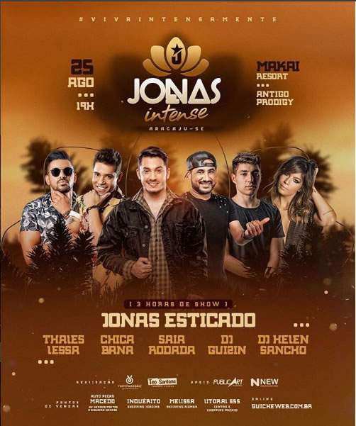 Jonas Esticado, Thales Lessa, Chicabana, Saia Rodada, Dj Gu2in e Dj Helen Sancho