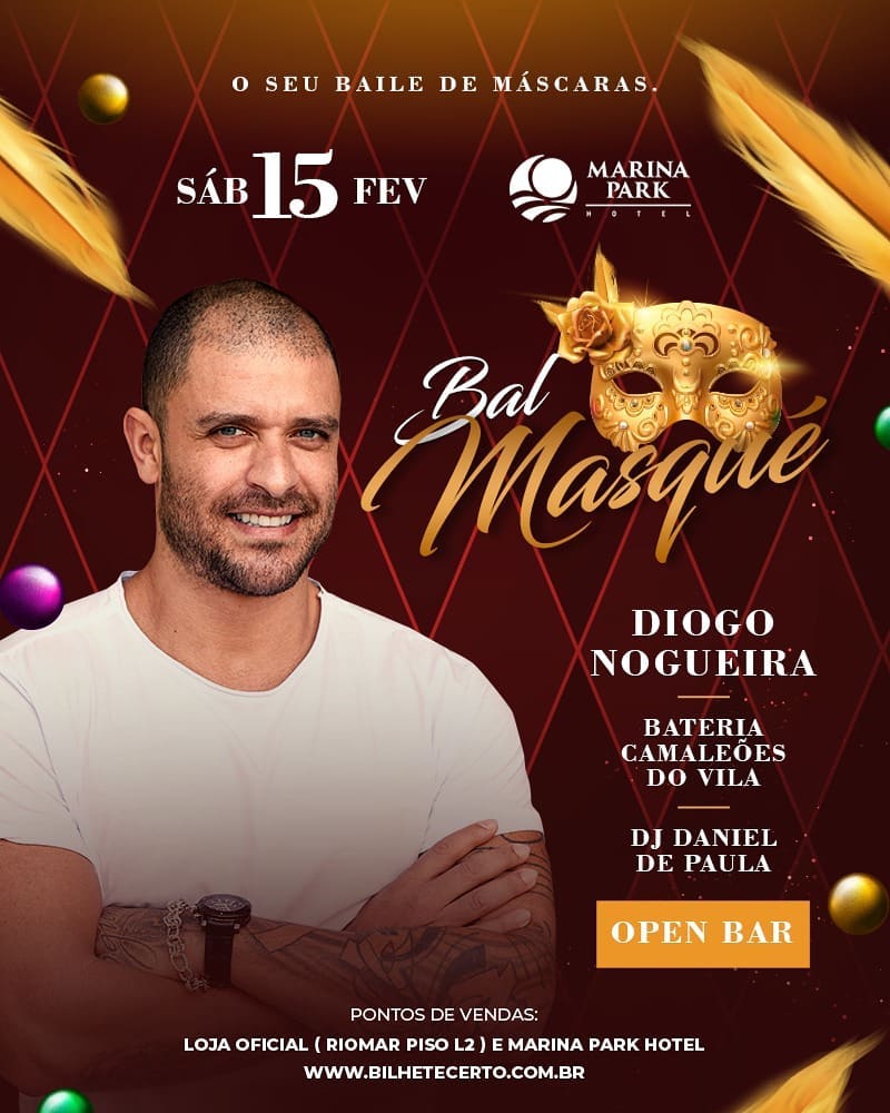 Diogo Nogueira, Bateria Camaleões da Vila e Dj Daniel de Paula - Bal Masqué