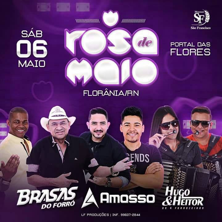 Brasas do Forró, Amasso e Hugo & Heitor - Rosa de Maio