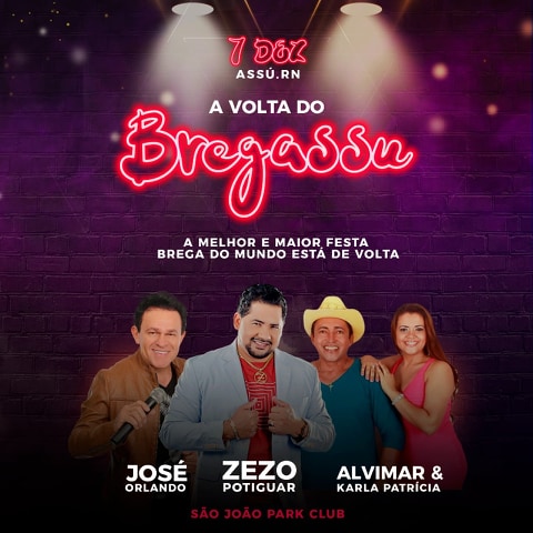 José Orlando, Zezo Potiguar e Alvimar e Karla Patricia - Bregassu