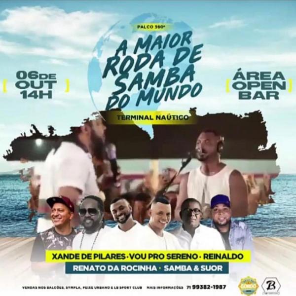 Xande de Pilares, Vou pro Sereno, Reinaldo, Renato da Rocinha e Samba & Suor - A Maior Roda de Samba do Mundo