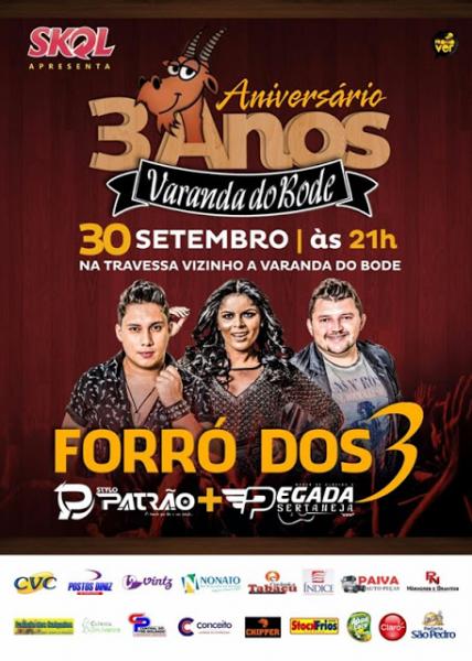 Forró dos 3, Stylo Patrão e Pegada Sertaneja - 3 anos da Varanda do Bode