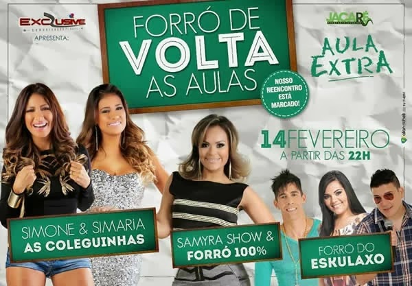 Simone & Simaria, Samyra Show e Forró do Eskulaxo - Aula Extra