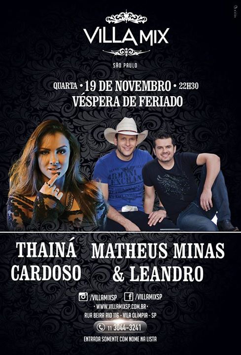 Thainá Cardoso e Mathes Minas & Leandro