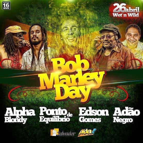 Alpha Blondy, Ponto de Equilibrio, Edson Gomes e Adão Negro - Bob Marley Day