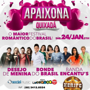 Desejo de Menina, Bonde do Brasil e Banda Encantu´s - Apaixona Quixadá