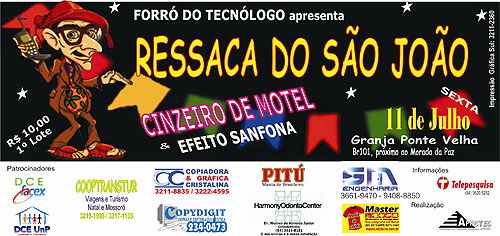 Forró do Tecnólogo - Cinzeiro de Motel e Efeito Sanfona - Granja  Ponte Velha