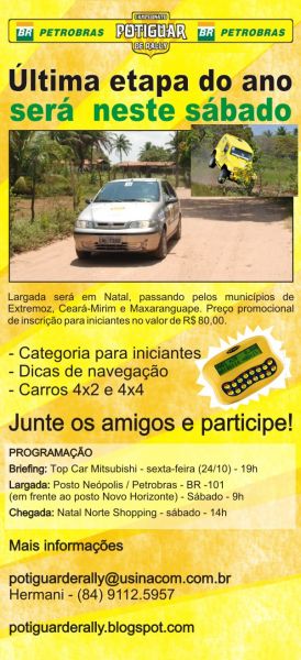 IV etapa potiguar de rally - informações: Henrique - 84 91125957