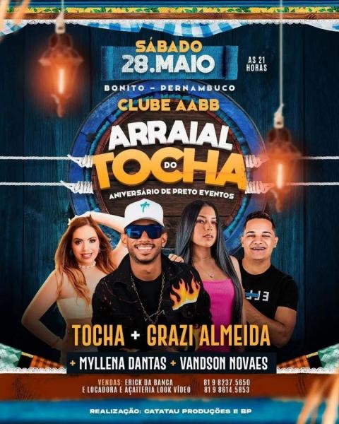 Tocha, Grazi Almeira, Myllena Dantas e Vandson Novaes - Arraial do Tocha