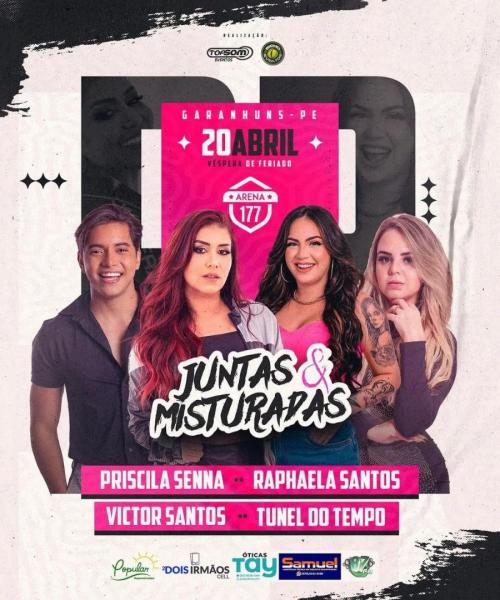 Priscila Senna, Raphaela Santos, Victor Santos e Tunel do Tempo