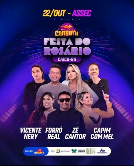 Vicente Nery, Forró Real, Zé Cantor e Capim com Mel - Festa do Rosário