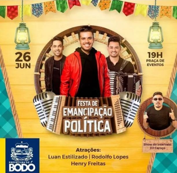 Luan Estlizado, Rodolfo Lopes e Henry Freitas - Festa de Emancipação Política