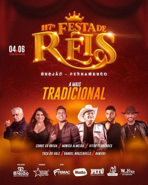 Vitor Fernandes, Conde só Brega e Mônica Almeida - 117ª Festa de Reis