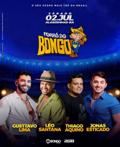 Léo Santana, Gusttavo Lima, Thiago Aquino e Jonas Esticado - Forró do Bongo