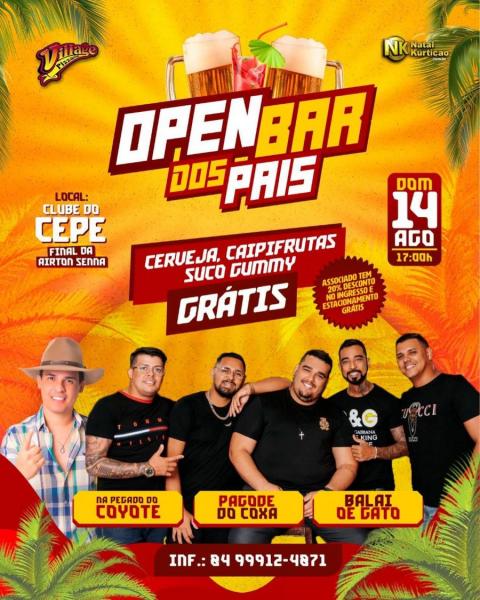 Na Pegada do Coyote, Pagode do Coxa e Balai de Gato - Open Bar dos Pais