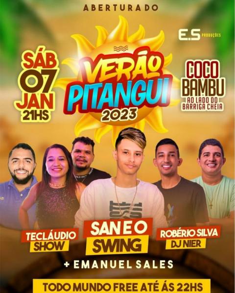 San e O Swing, Tecláudio Show e Robério Silva - Verão Pitangui 2023