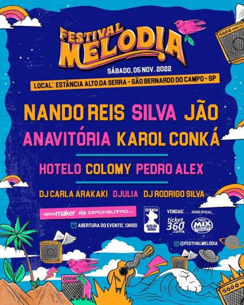 Nando Reis, Silva, Jão, Anavitória, Karol Conká, Hotelo, Colomy e Pedro Alex - Festival Melodia