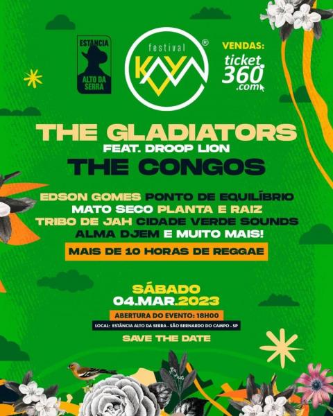 The Gladiators, Edson Gomes, Ponto de Equilibrio, Mato Seco, Planta de Raiz, Tribo de Jah, Cidade Verde Sounds e Alma Djem - Festival Kaya
