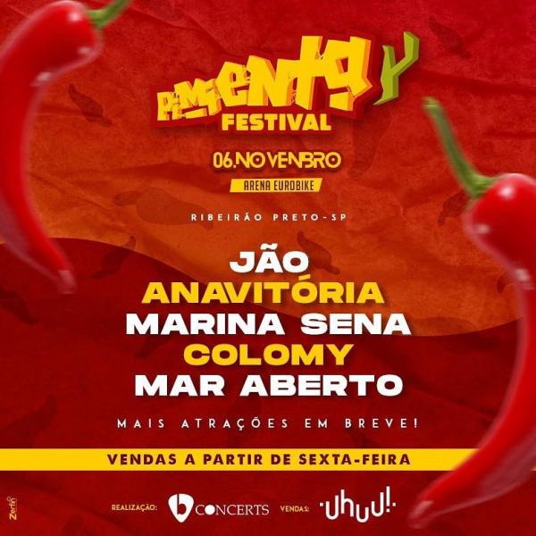 Jão, Anavitória, Marina Sena, Colomy e Mar Aberto - Pimenta Festival