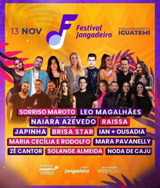 Sorriso Maroto, Leo Magalhães, Naiara Azevedo, Raissa, Japinha, Brisa Star, Ian + Ousadia, Maria Cecília & Rodolfo, Mara Pavanelly, Zé Cantor, Solange Almeida e Noda de Caju - Festival Jangadeiro