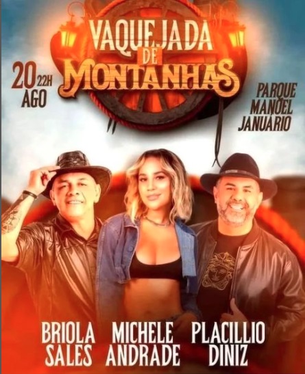 Briola Sales, Michele Andrade e Placillio Diniz - Vaquejada de Montanhas