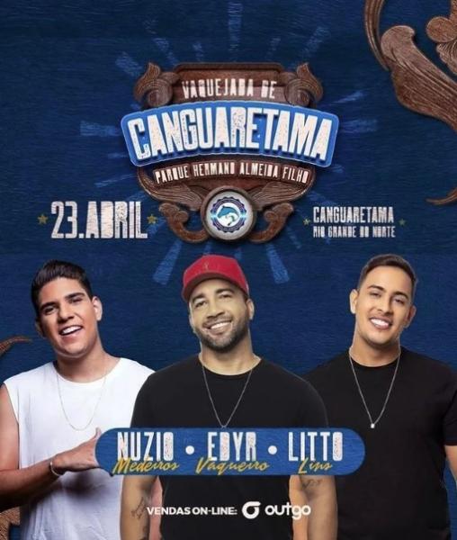 Edyr Vaqueiro, Nuzio Medeiros e Litto Lins - Vaquejada de Canguaretama