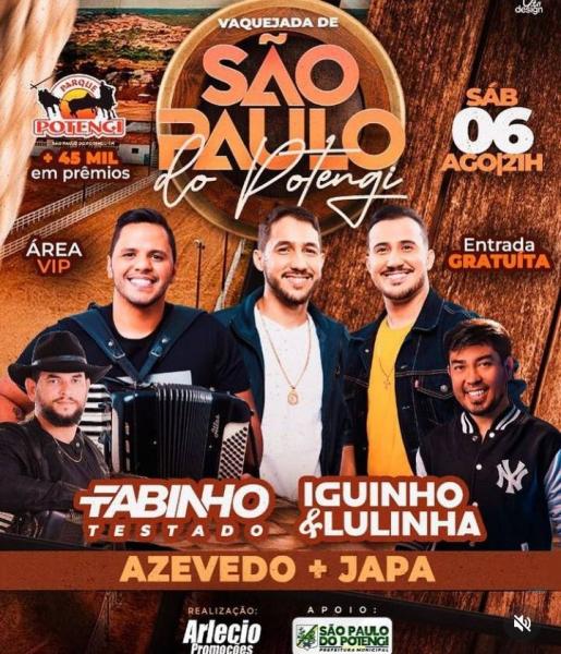 Fabinho Testado, Iguinho & Lulinha, Azevedo e Japa - 40ª Vaquejada de São Paulo de Potengi